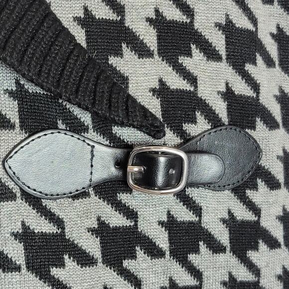 Calvin Klein Houndstooth Dark Academia Sleeveless Sweater Dress Petite Small 341 - Picture 4 of 10